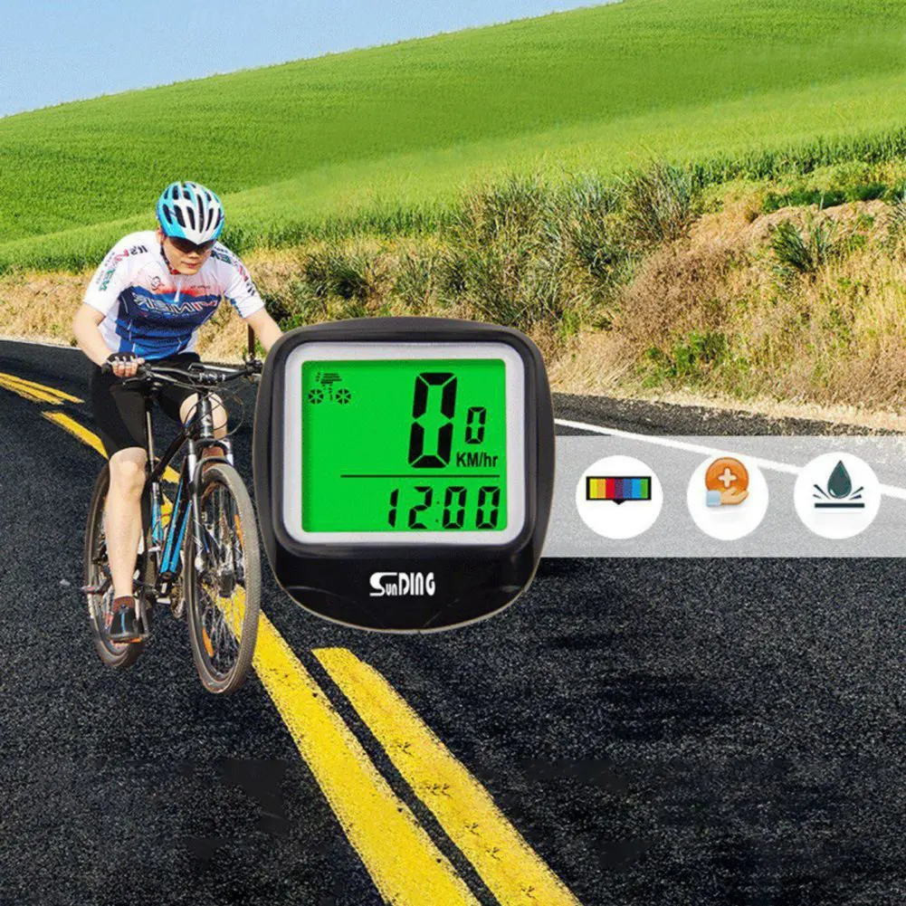 Waterproof Wired Digital Bike Speedometer Odometer With NightLights Bicycle Cycling Speed Counter Code Table Bicycle Stopwatch