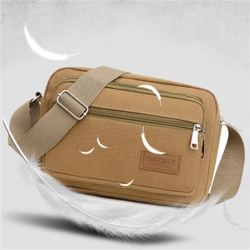 Men Canvas Small Shoulder Bags Casual Tote Travel Men's Crossbody Bag Luxury Messenger Bags Fashion High Quality Handbag