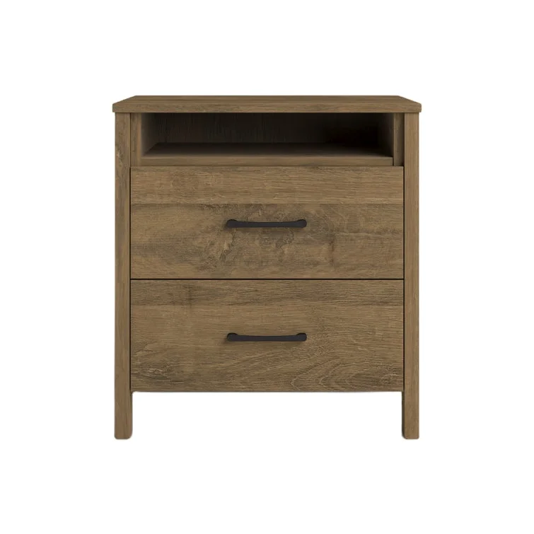 

Accent Style Nightstand with 2 Drawer Offers Plenty of Storage for Your Bedroom Accessories Extra Linens or Miscellaneous Items