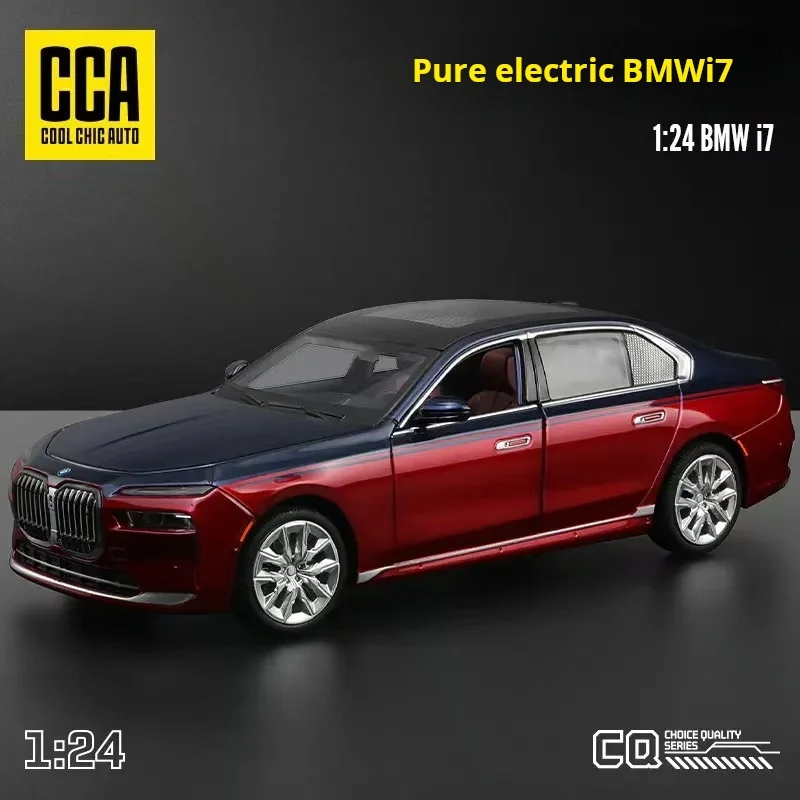 

1:24 7 Series i7 G70 Alloy Luxy Car Model Diecast Metal Toy Limousine Pure Electric Vehicles Car Model Sound Light kids Gift for