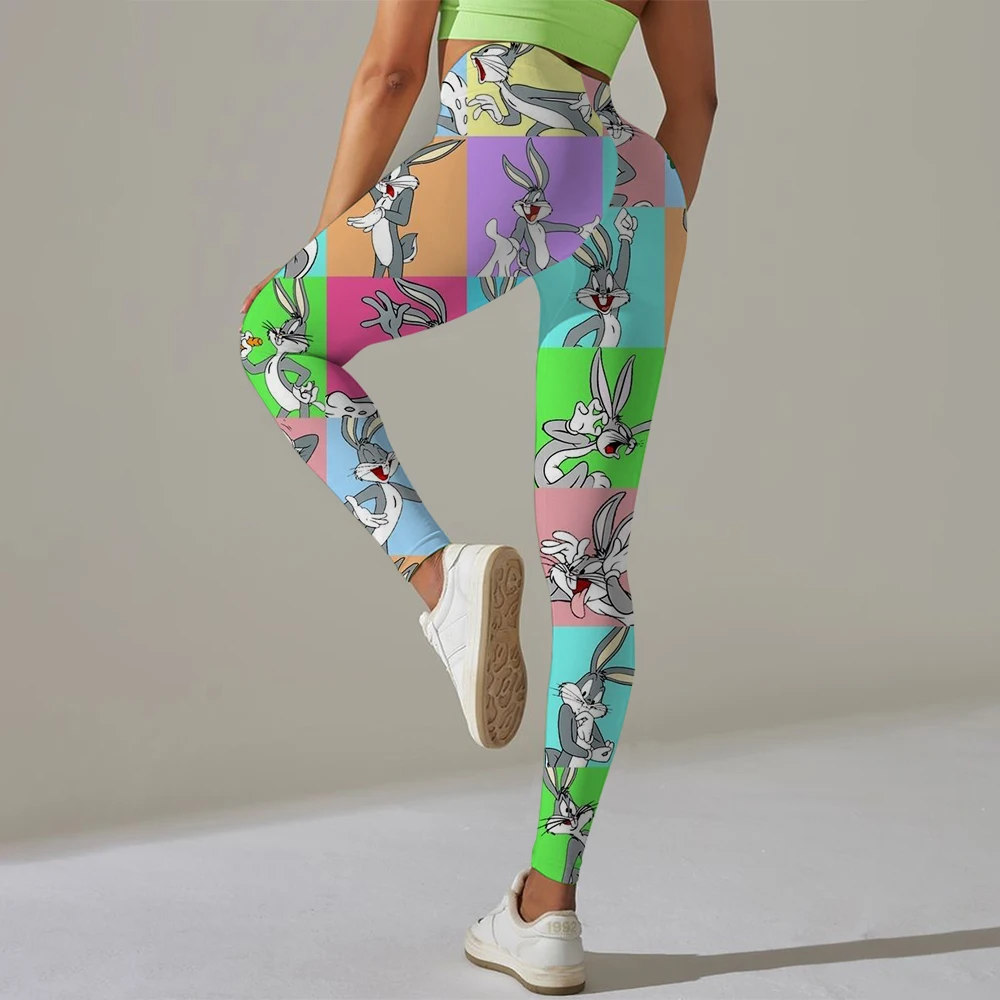 Hello Kitty พิมพ์กางเกงโยคะกางเกงขายาวผู้หญิงสาวฟิตเนส Soft Tights เอวสูงยืดหยุ่น Breathable ไม่มี T Line กางเกงกีฬา