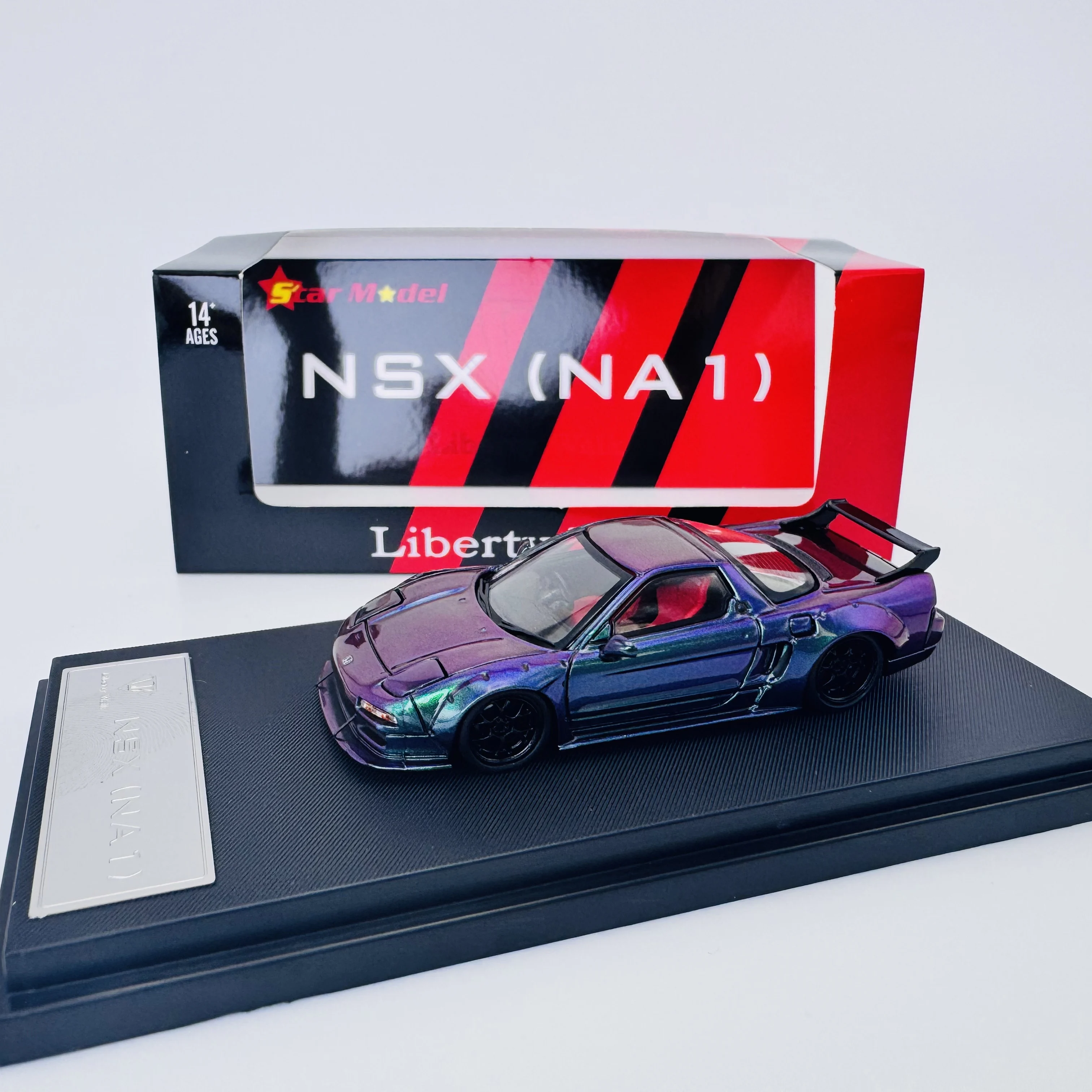 

ЗВЕЗДОЧНАЯ МОДЕЛЬ 1:64 LBWK Acura NSX NA1 Широкопроизводительный градиент Фиолетовый Коллекционная модель автомобилей