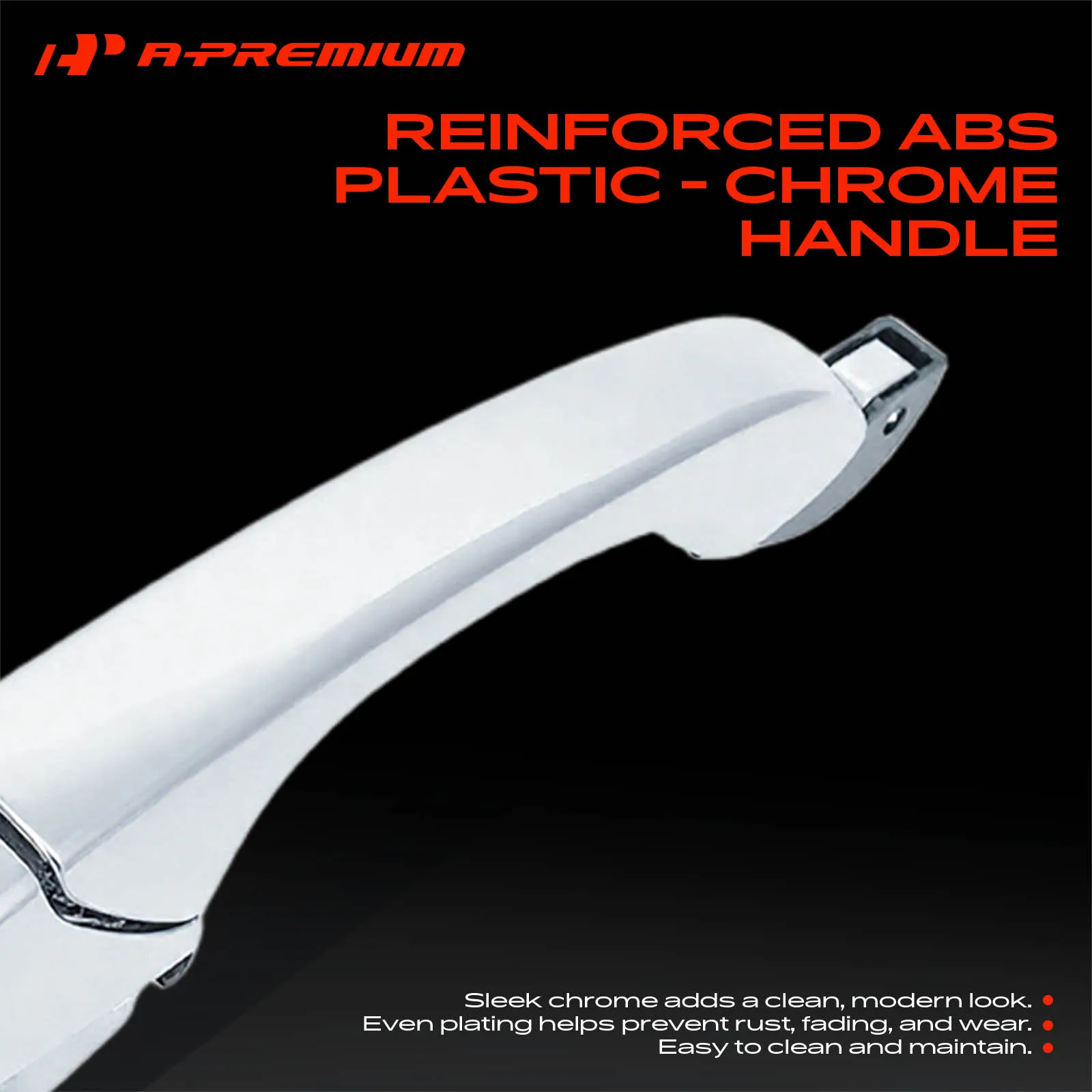 A-Premium 2x Front Exterior Door Handle with Keyhole for Jeep Compass Patriot 2007-2017 Dodge Caliber 2007-2012