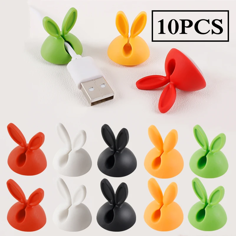 Rubber Siliconen Kabel Clip Desk Tidy Organiser Wire Lead Office Usb Charger Mouse Organizer Holder Charger Cable Collector 2022