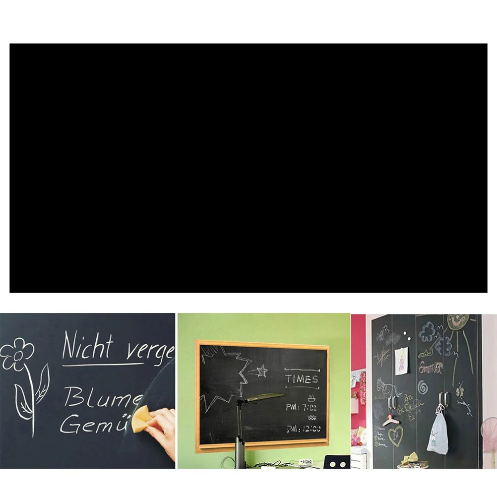 Waterproof Chalkboard Wall Sticker Black Board Paper 45x200cm Removable Adhesive Blackboard Sticker for Home School Art