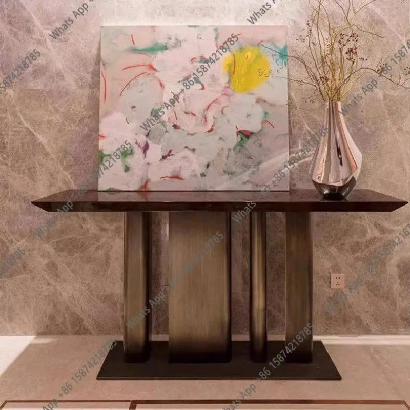 Wi Corridor Entrance Table Light Luxury Against The Wall Entrance Entrance Platform Simple Sales Office Decoration End View