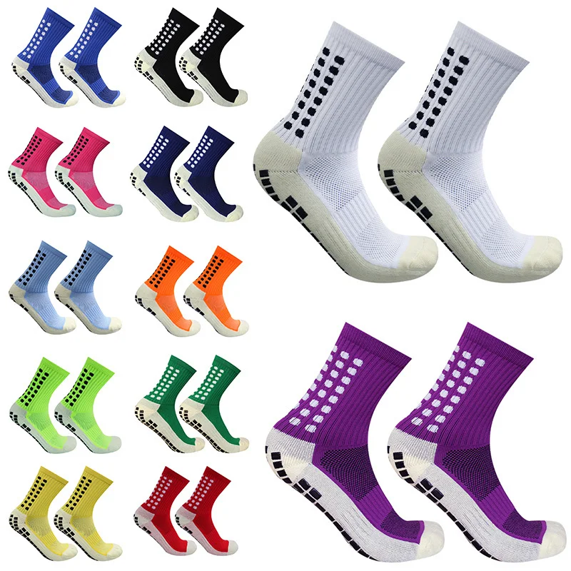 2023 Women Sports Football Socks Men Silicone Non-Slip Grip Soccer Socks calcetas antideslizantes de futbol