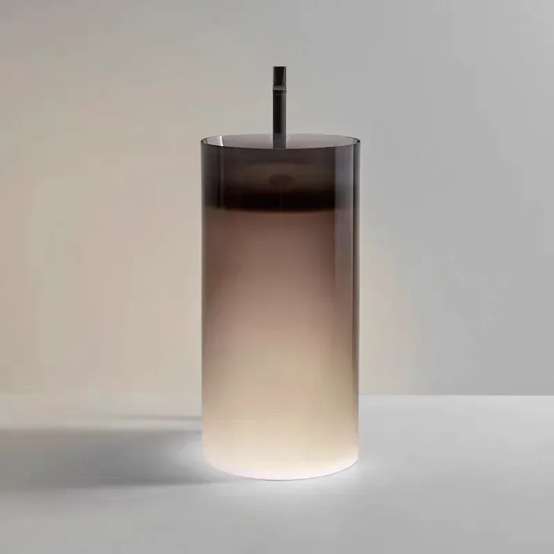 

New arrival acrylic material, transparent resin color integrated floor standing circular column basin GN564TT
