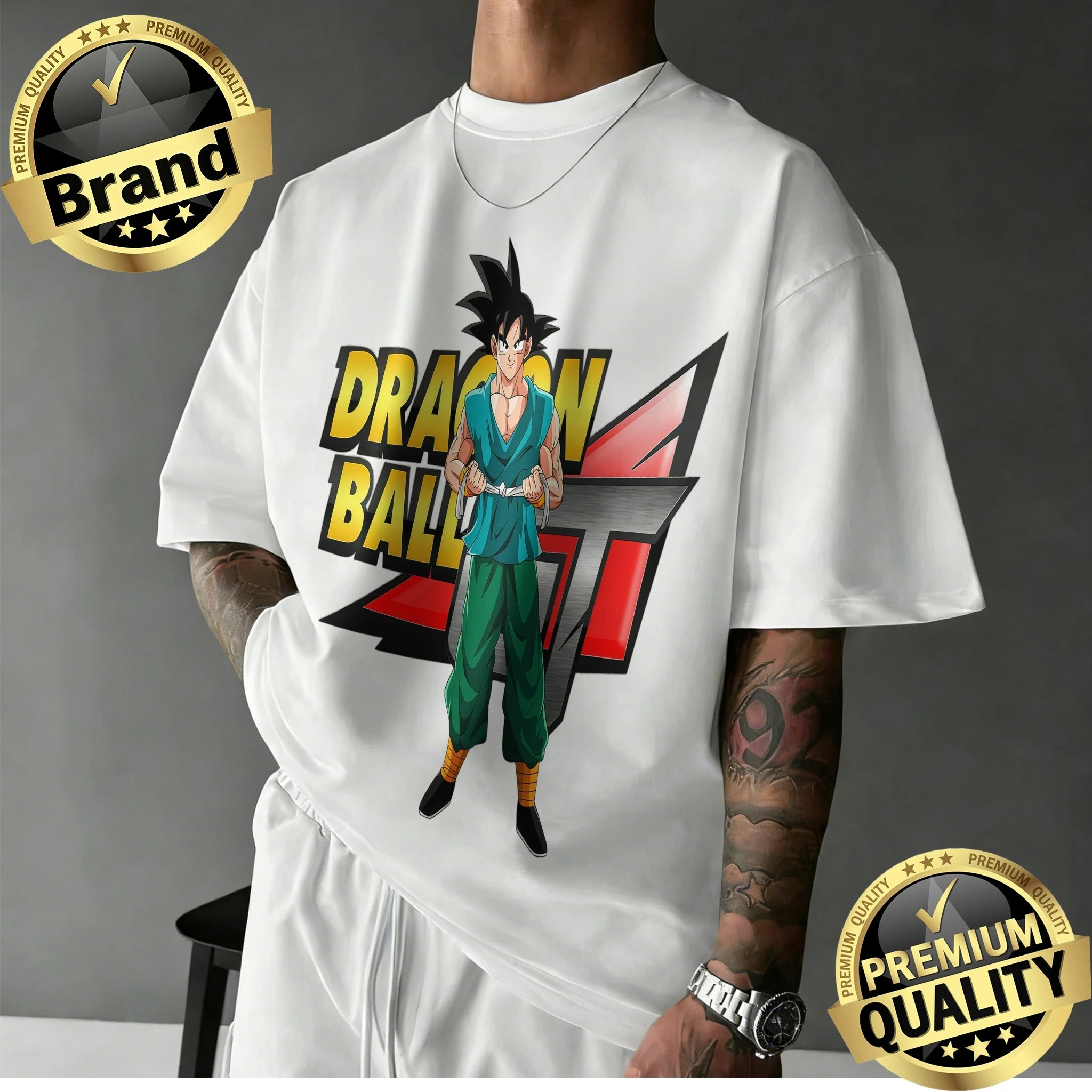 2026 Neuerscheinung Dragon Ball Übergroßes Retro-Anime-T-Shirt |   GT Goku Retro Grafik-Print 100% Baumwolle Lässiges Y2k T-Shirt für die Familie