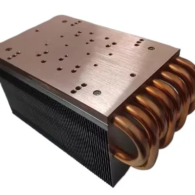 Server thermal dissipation copper tube graphic customization radiator heat pipe high precision industrial control cooling fin he