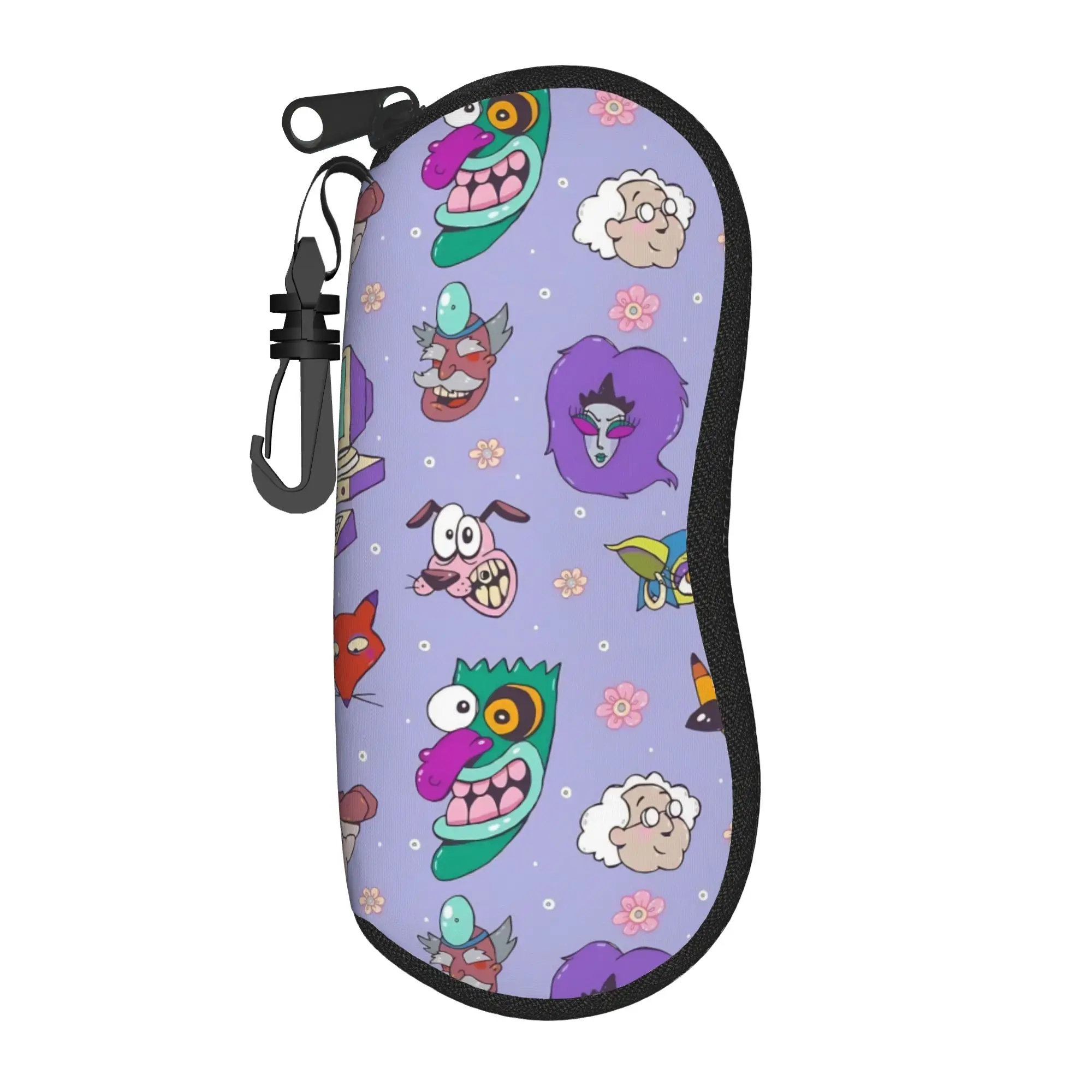 Lovely Cartoon Glasses Case Courage the Cowardly Dog-D Merchandise  Box  Eyewear Storage Box Ins Style Eye Contacts Case
