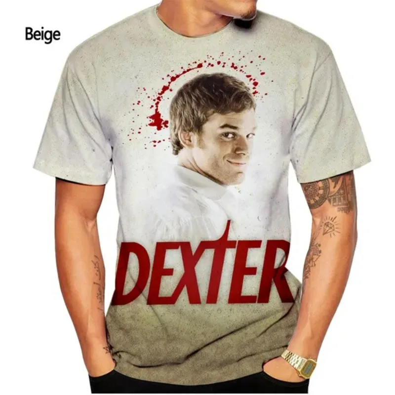 Dexter 3D Printed T-shirt Men\'s and Women\'s Short-sleeved Printed T Shirt Cosplay Men\'s Clothing Haikyuu T-shirt for Men Tee