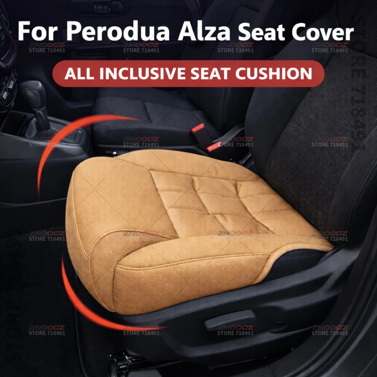 

Car Seat Leg Support Extension Seat Cover Memory Foam Extender Cushion Interior Accessories For Perodua Alza