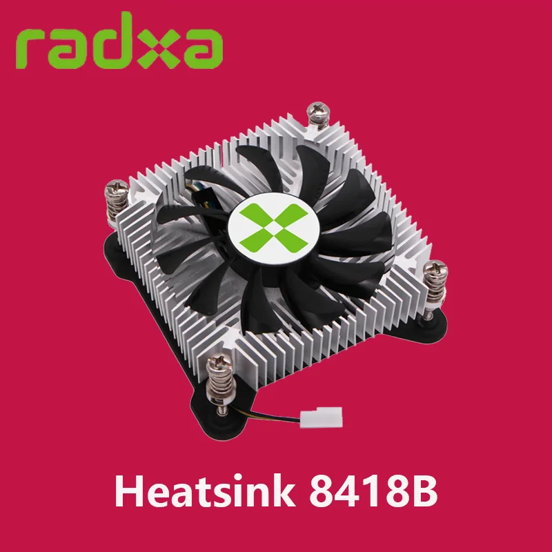 Radxa Heatsink 8418B Designed for ROCK 5 ITX Adjustable Fan Speed, Easy to Install and Remove