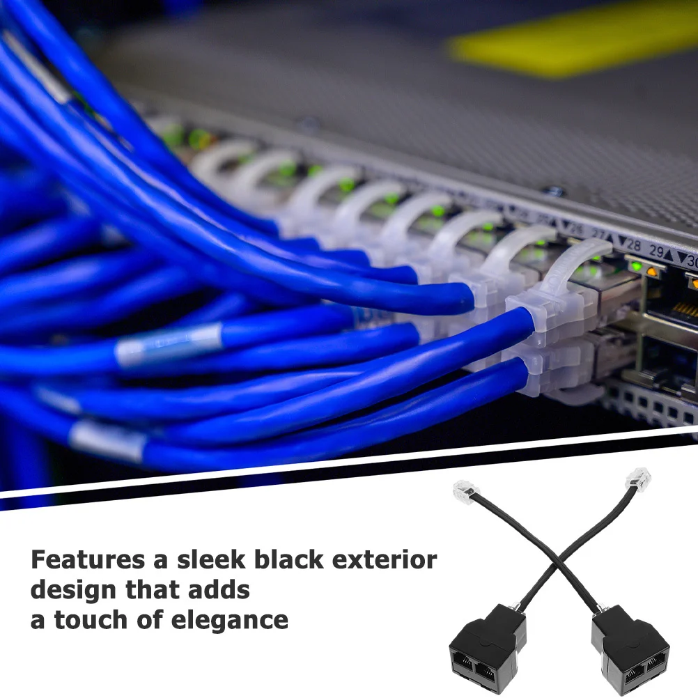 4Pcs Rj11 전화 분배기 6p4c 분리형 어댑터 4 코어 전화선 변환기 휴대용 안정적인 신호 Rj11 전화 분배기