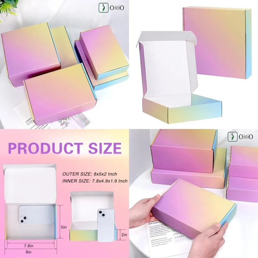 

Shipping Boxes for Packaging, 8x8x2 Inch Corrugated Cardboard Boxes, Mailing Boxes for Small Business 15 Pack