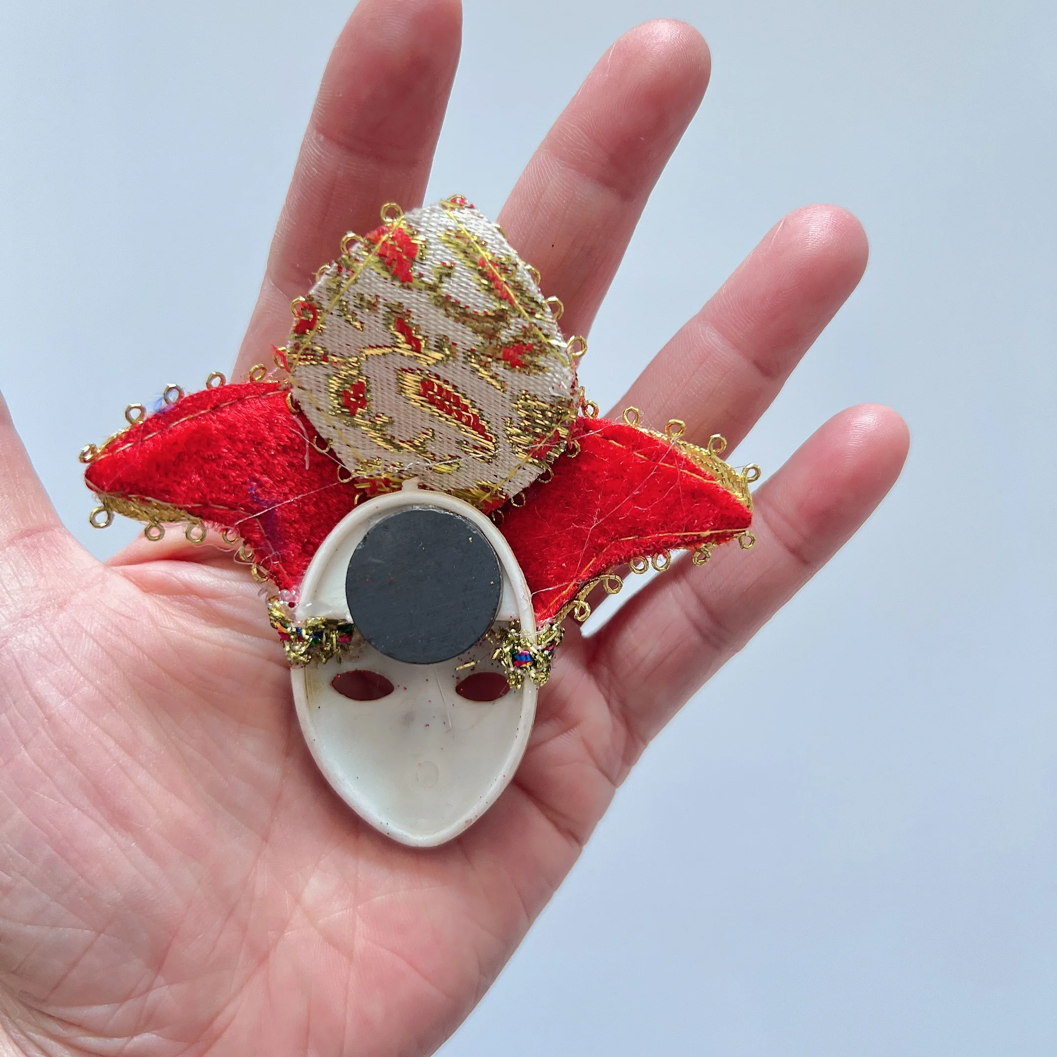 6 Pcs Fridge Magnet Souvenirs Venetian Mask Ornaments Home Decoration Kids Gifts Art Collection Feather Masks