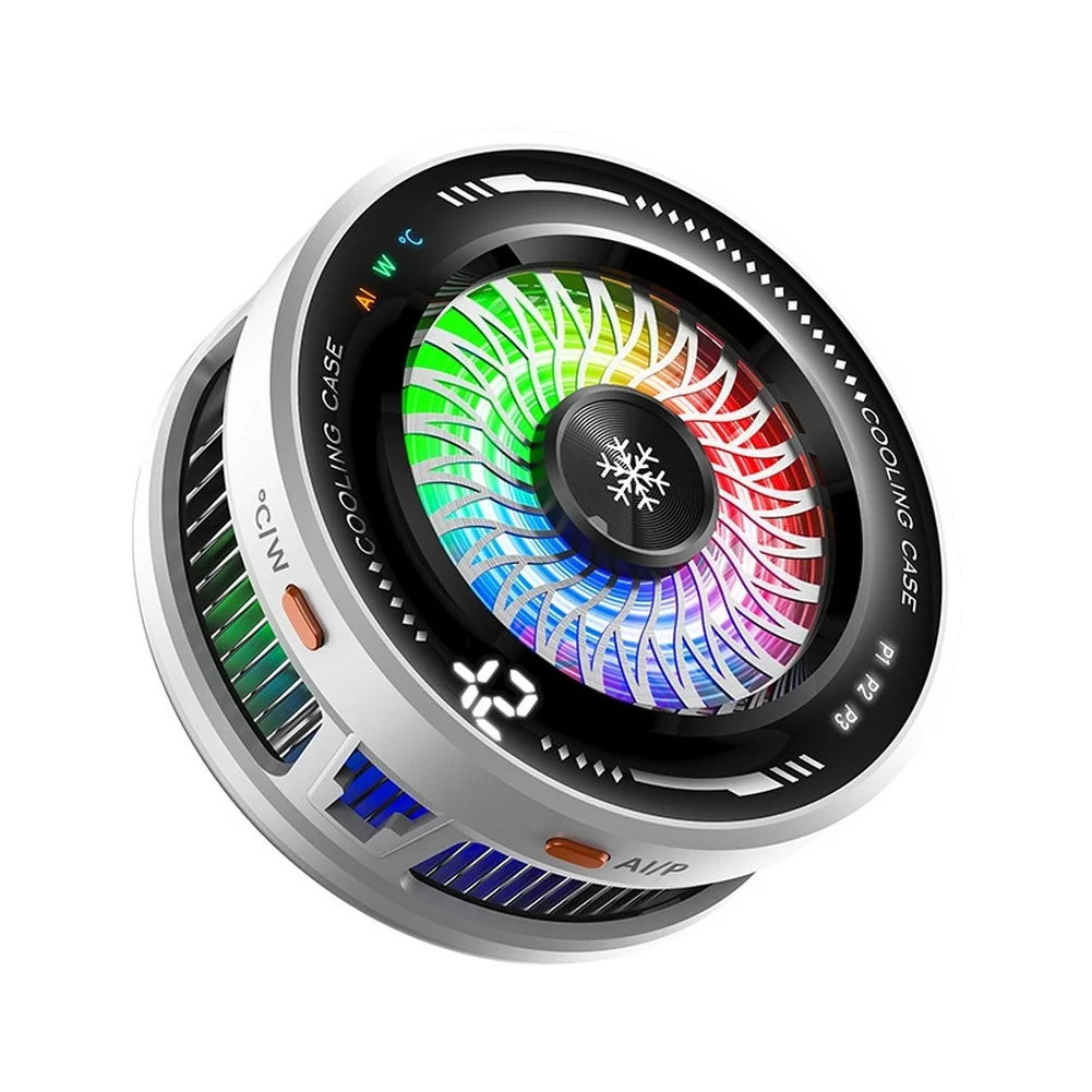 スマートフォン冷却パッド。15wの半導体冷却技術、磁石付きベース、アイスモード、rgbライト、4段階の冷却性能を搭載。