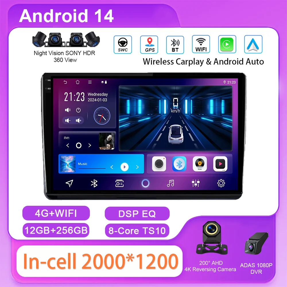 

Car Android 14 Radio Stereo For Citroen C4L 2019 Auto Multimedia Player GPS Navigation NO 2Din DVD Touch Screen 4G QLED Screen