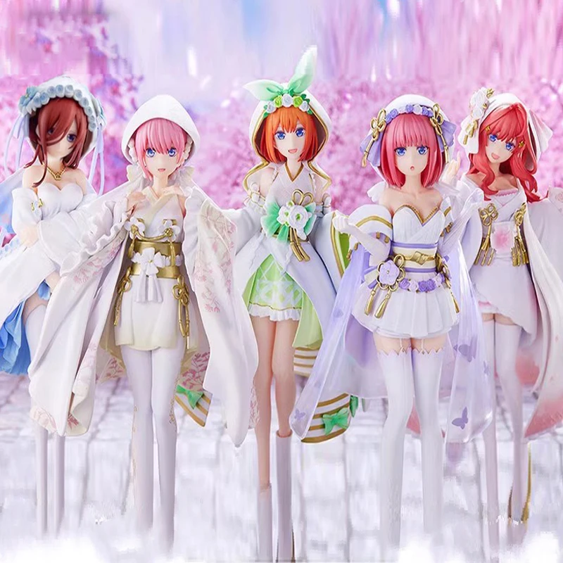 The Quintessential Quintuplets Wedding Dress Ichika, Nino, Miku, Yotsuba, and Itsuki Anime Figurine Model