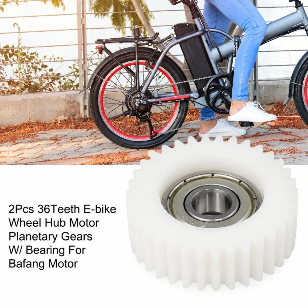 2 Stück Fahrrad-Nabenmotor-Planetengetriebe, 36 Zähne, 38x8x12 mm, Nylonlager, Zubehör für Elektrofahrräder, passend für Bafang-Motoren. – Detail 1