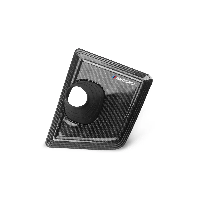Carbon Black Car Gear Panel Cover Trim For BMW X1 F48 X2 F39 Gear Shifter Knob Boot Cover Auto Interior Decoration Accessories