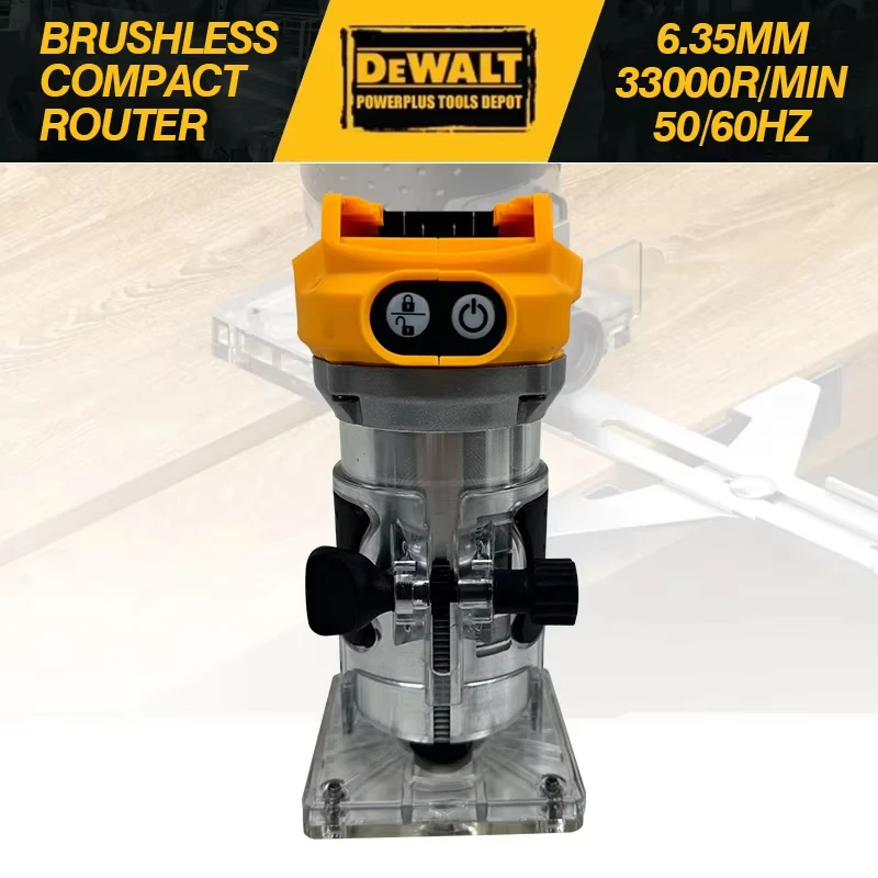 Dewalt 33000RPM Cordless Electric Trimmer Brushless Woodworking Trimming Machine Wood Router Milling Engraving Slotting Machine