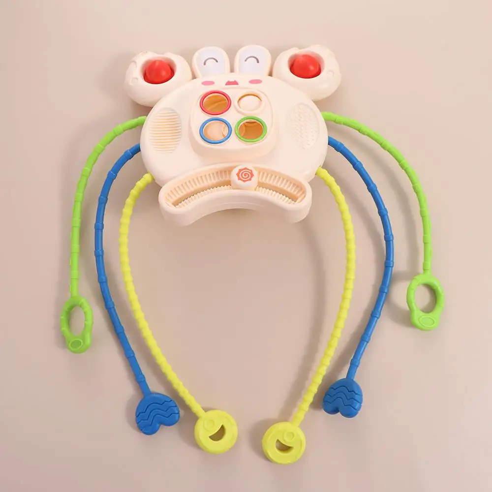 Carrot Baby Pull String Toy Teething Toy Develops Cognitive Crab Montessori Sensory Toys Finger Grasp Training Safety 1-3 Years