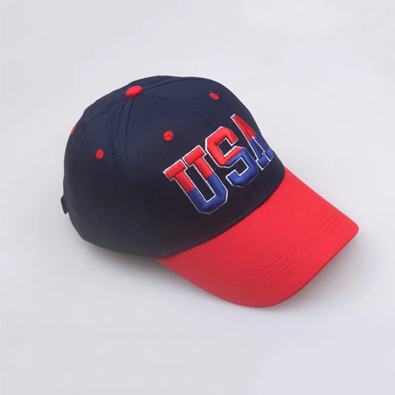 New USA Baseball Cap for Men Women Embroidery Baseball Hat Sports  Outdoor Sun Hot Adjustable Travel Cap