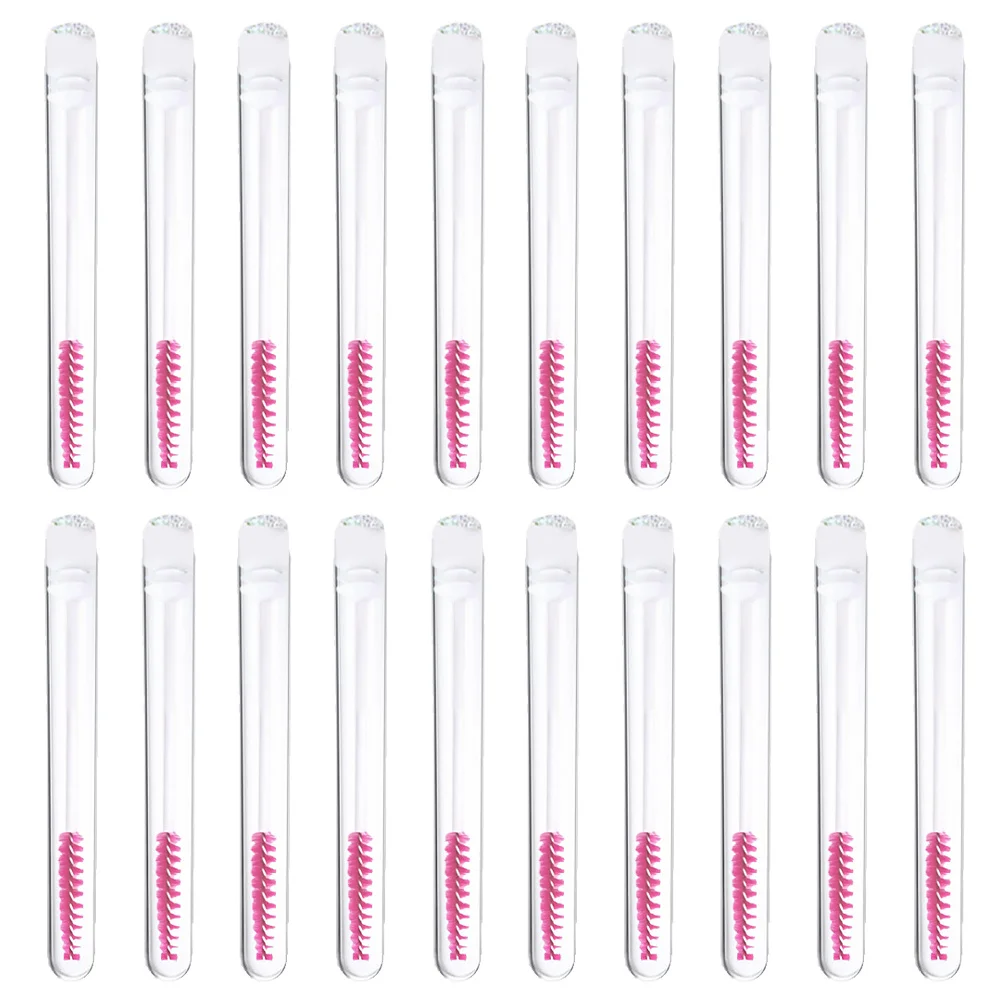 20Pcs Eyelash Brush Tubes Durable Mascara Tubes Lightweight Lash Container Portable Makeup Tool Professional Set