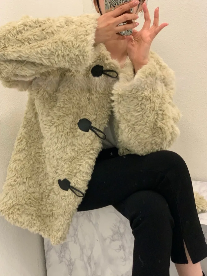 

Faionable Versatile Cotton Filled Fur Coat Women's Warm Retro High-End Winter Jaet Commute Sle Spring Autumn Winter