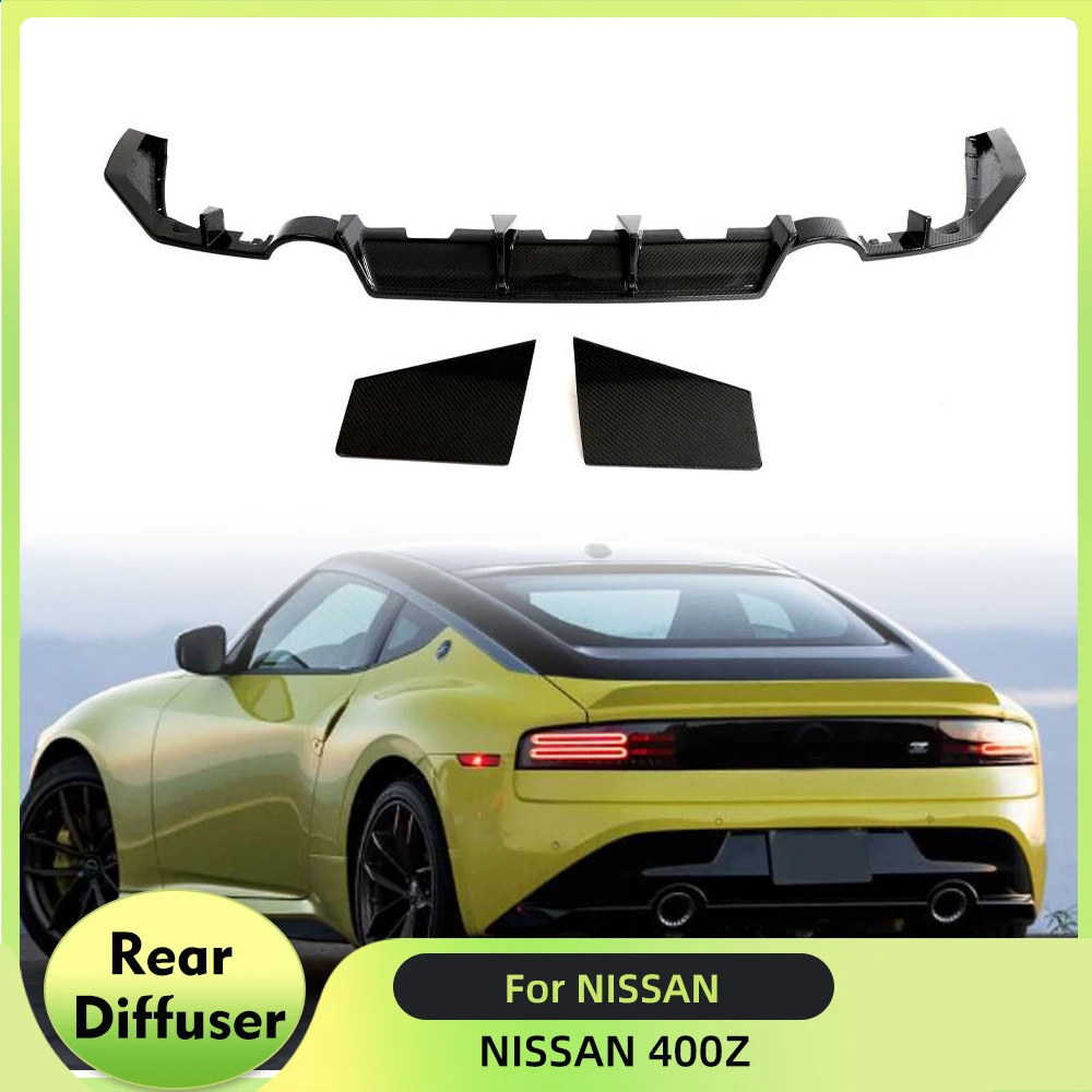 

Car Racing Rear Bumper Diffuser For Nissan 400Z RZ34 2023 With Side Bottom Splitter Rear Lip Spoiler Dry Carbon Fiber