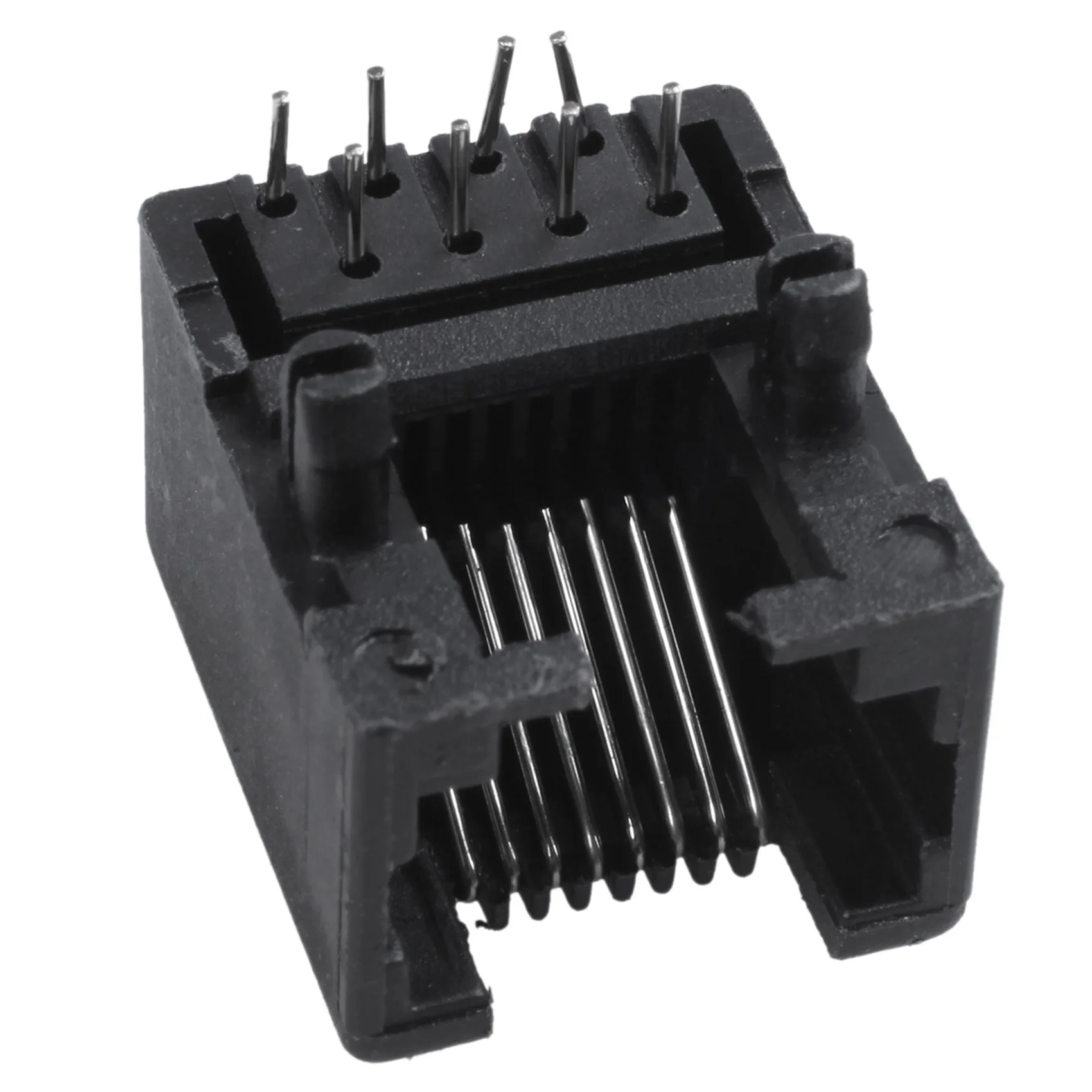 

CJSD-100Pcs RJ45 8P8C Компьютерная Интернет Сеть PCB Разъем Черный