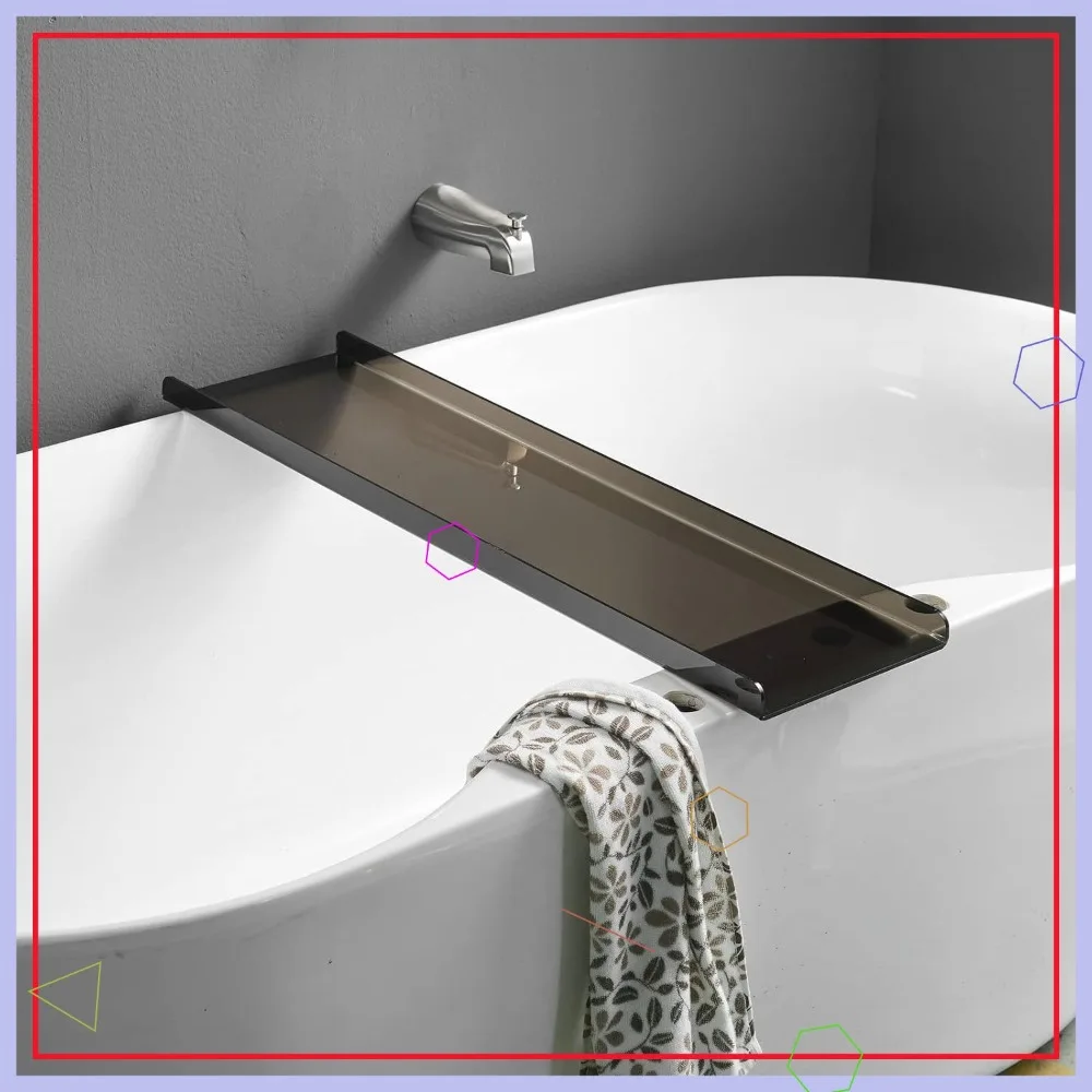 

Роскошный поднос для ванны, акриловый органайзер для полки для ванны с держателем для планшета для расслабляющего времени ванны