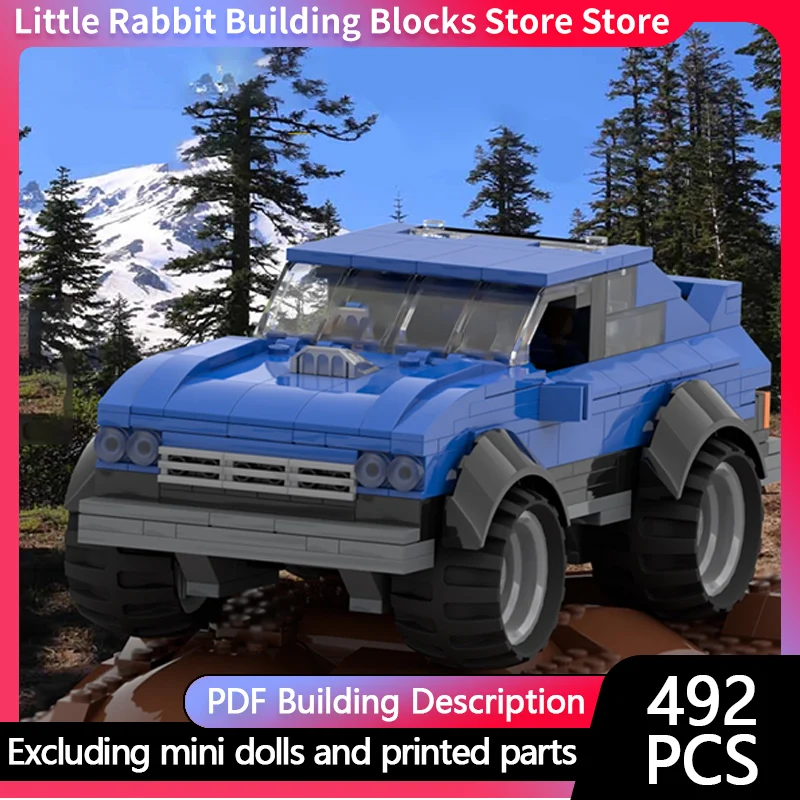 Speed Racing Car Model MOC Building Bricks Off-Road Rally Racing Modular Technology Children Holiday Gifts Assemble Toys Suit