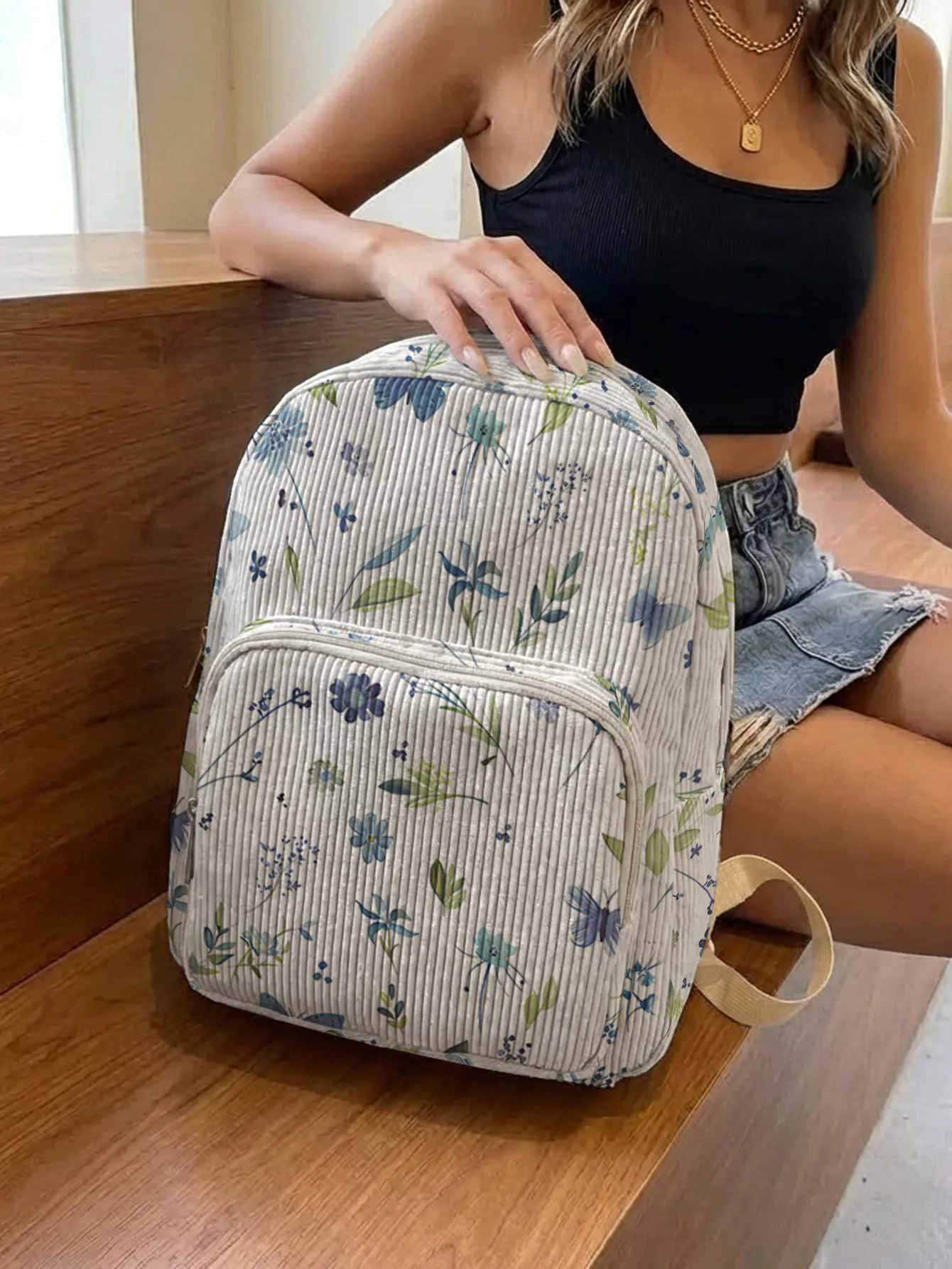 حقيبة ظهر نسائية عصرية بطبعة ز - مراجعة Fashion Backpack Women وسعره