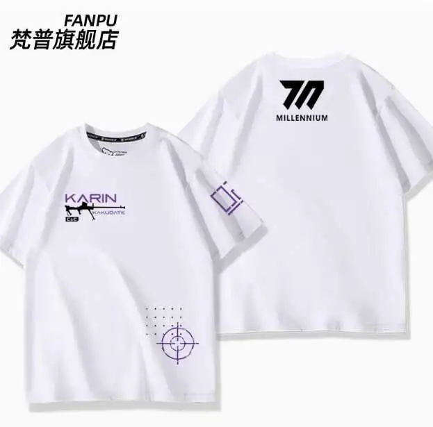 أنيمي الأزرق الأرشيف كاكودات كارين تي شيرتات قصيرة الاكمام الصيف تأثيري حلي طالب عادية فضفاض القمم أنيمي