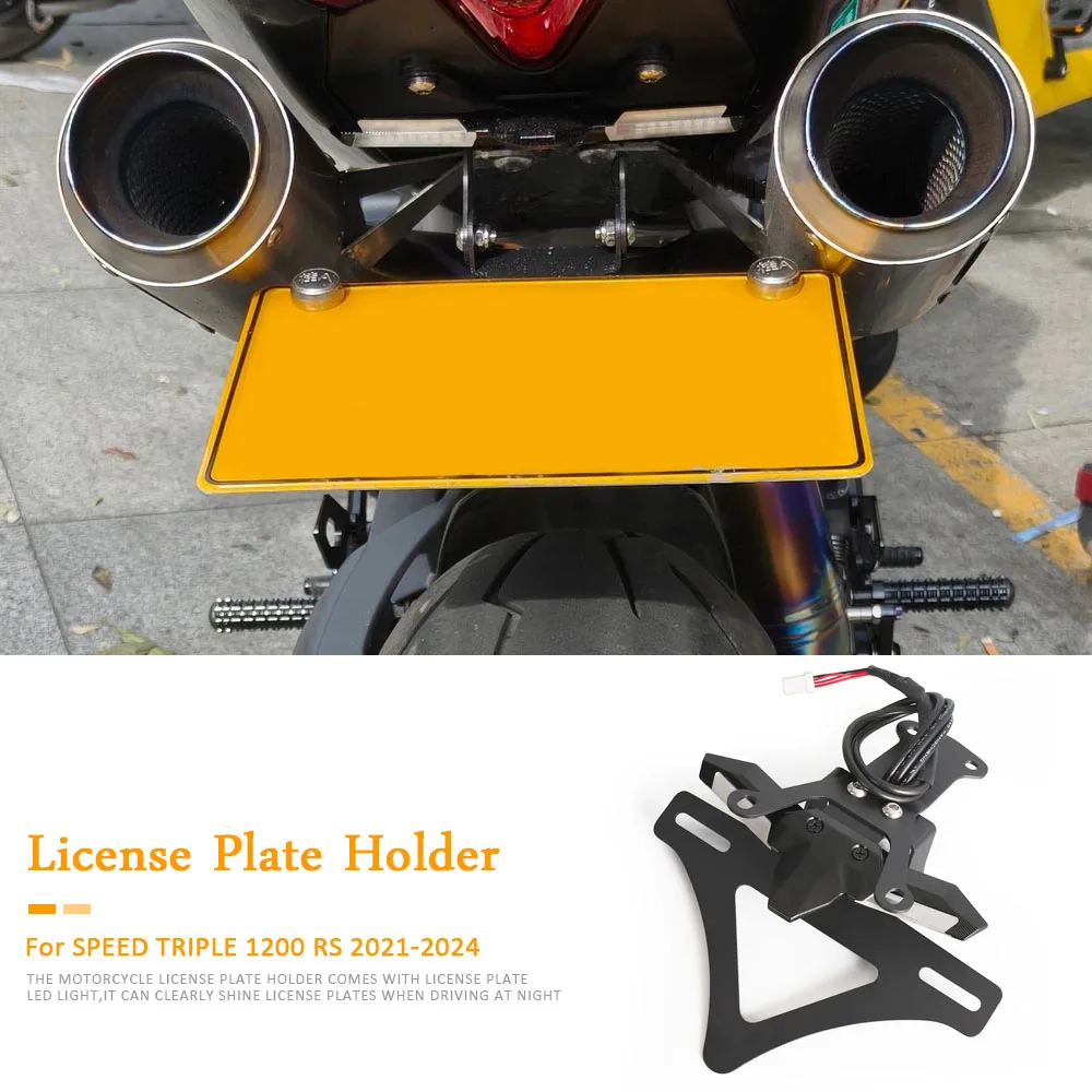

Motorcycle Tail Tidy License Plate Holder Fender Eliminator For Speed Triple 1200 RS 1200RS Accessories 2021 2022 2023 2024
