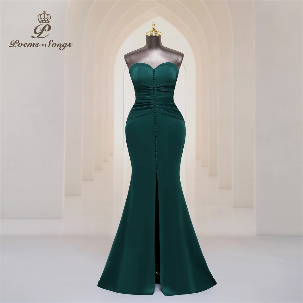 New strapless elegant evening dresses for women robe de soiree de mariage party dress Bridesmaid dresses woman luxury dress