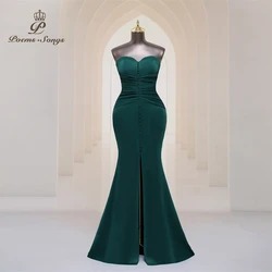 New strapless elegant evening dresses for women robe de soiree de mariage party dress Bridesmaid dresses woman luxury dress