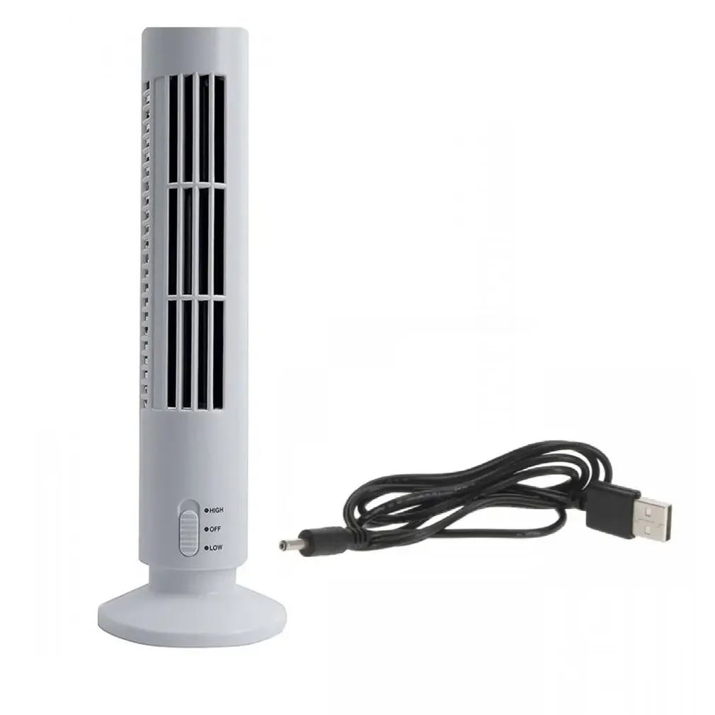 Portable Mini Fan Tower-Shape Humidification Air Cooler for Office Home - Low Noise