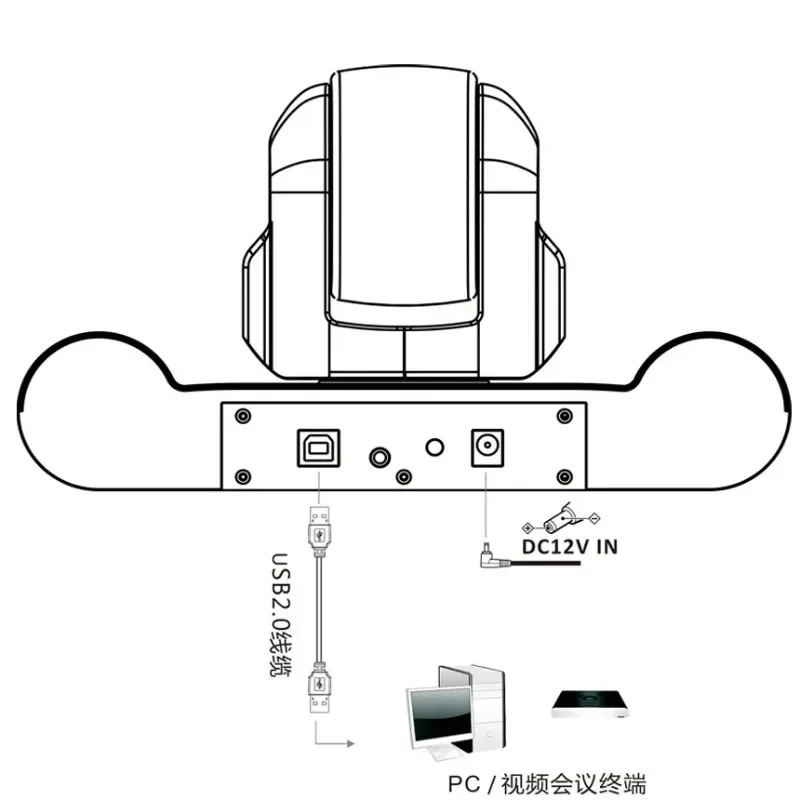 YYHC PTZ hd USB video big professional Conference Camera with Speaker & Mic for video conference system