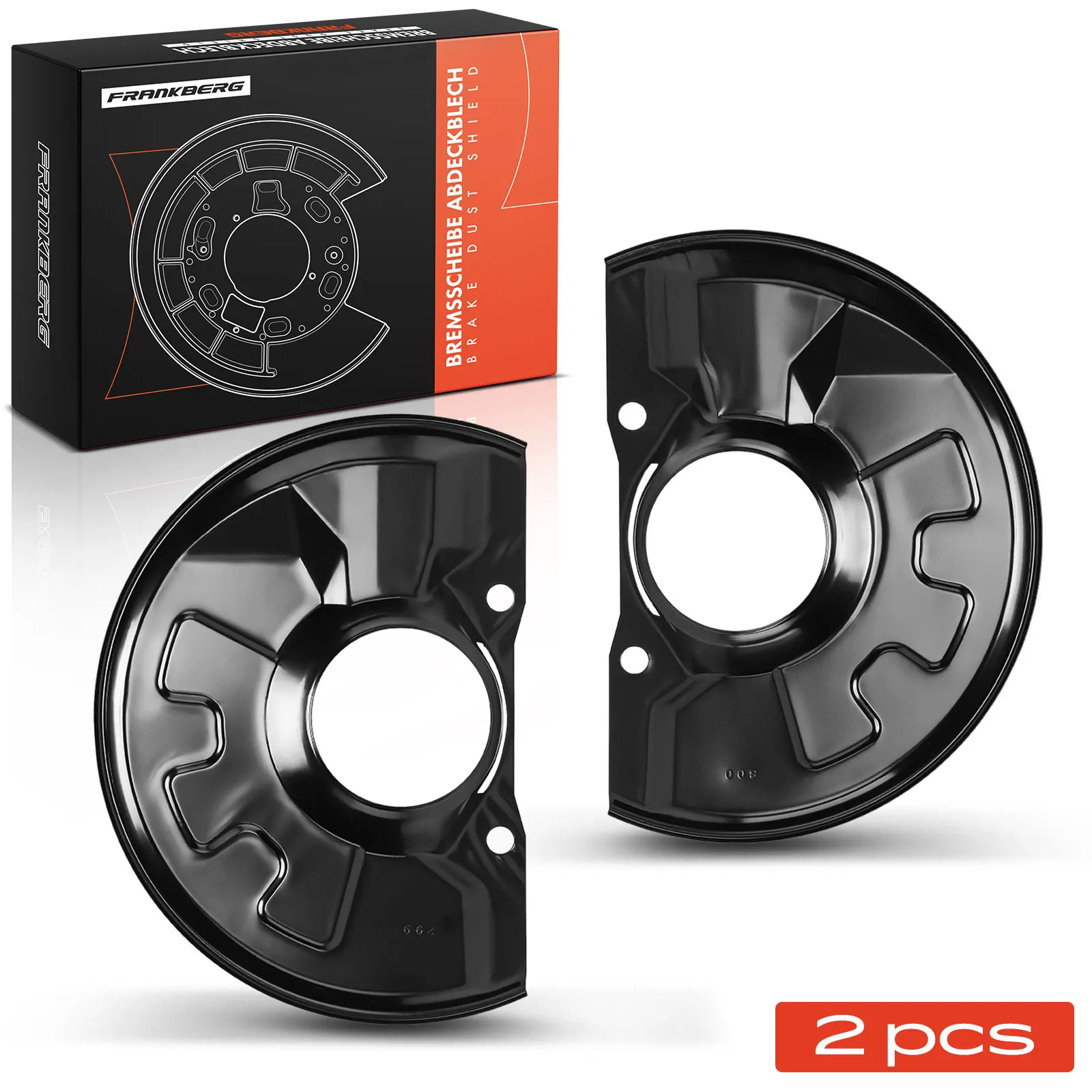Frankberg 2x Anker plaatwerk Remschijf Vooras Beide zijden Voor Mitsubishi Carisma DA Volvo S40 VS V40 645 MR128645 MR128646