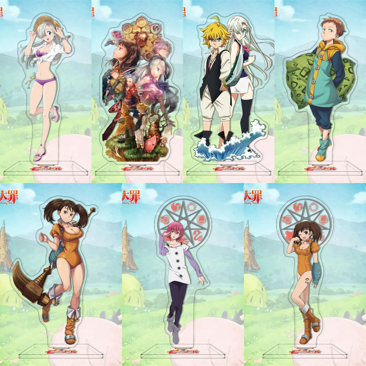 15CM Charm Anime The Seven Deadly Sins Acrylic Stand Model Cosplay Characters Ornament Accessories Good Collection Gifts