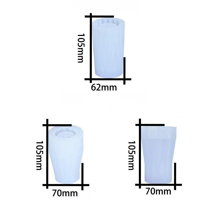 Stampo in Silicone a specchio per vaso in resina epossidica di cristallo fai da te per resina