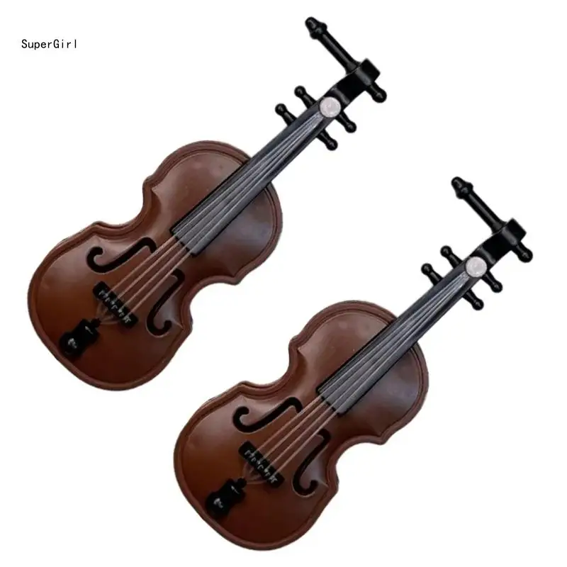 Novelty Flat Clip Violin Creative Hairpin 2000s Balletcore Bunches Ornament Elegant Music Instrument Ornament J78E