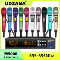 UDZANA M9000 Karaoke Stage Performance Home KTV EW135G4  UHF Professional Wireless Dual Microphone System 2 Channel 2 Handheld