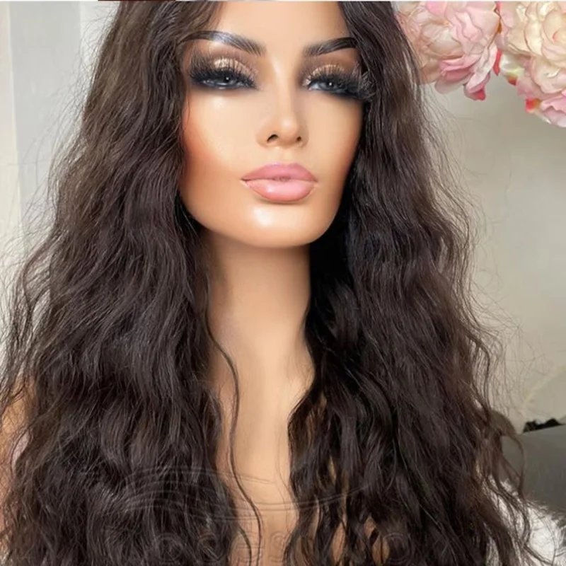 Glueless Soft Black Body Wave 28'' 5x5 Silk Base Jewish Human Hair Wig With Baby Hair HD Lace European Hair Preplucked