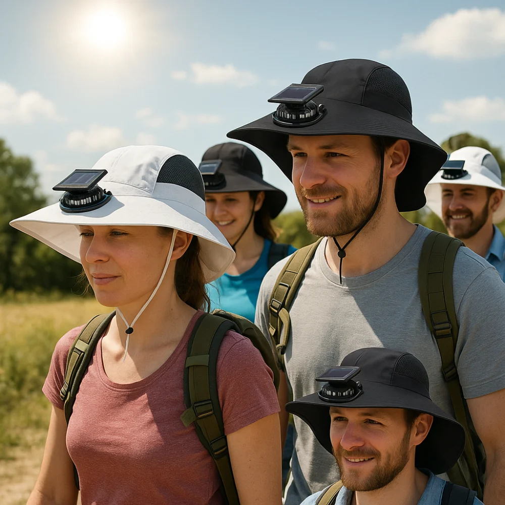

Fashion Wide Brim Solar Fan Hat USB Charging Quick Dry Fishing Hat UPF50+ Bucket Hat for Summer