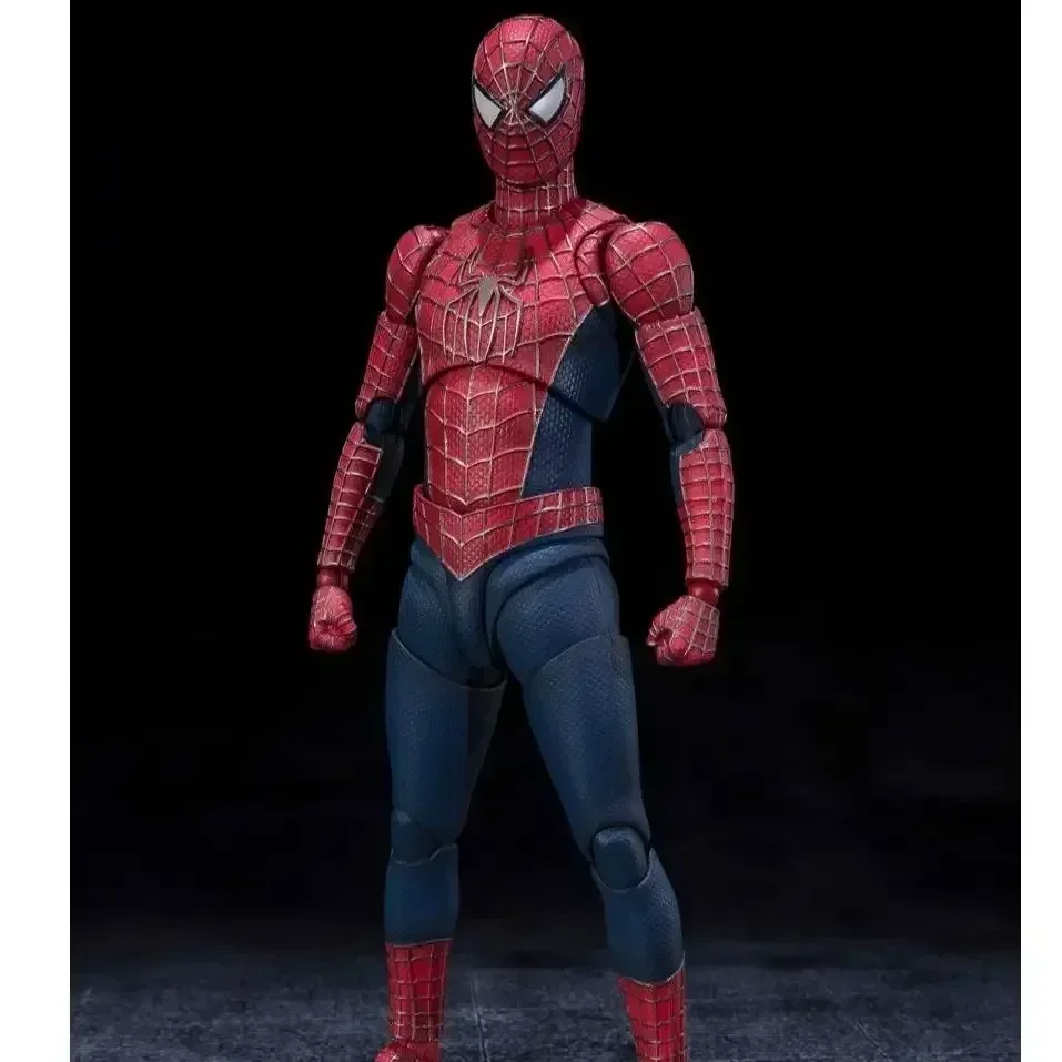 SHF Spider Man 3ตุ๊กตาขยับแขนขาได้ Spiderman 3 tobey maguire อนิเมะรูปปั้นพีวีซีของสะสมตุ๊กตาของขวัญปีใหม่